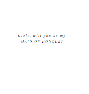 Minimalist Sophisticated Proposal Card, Bridesmaid, Flower Girl, Maid of Honour. Envelope Included - 300gsm textured white card