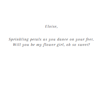 Minimalist Poetic Proposal Card, Bridesmaid, Flower Girl, Maid of Honour. Envelope Included - 300gsm textured white card